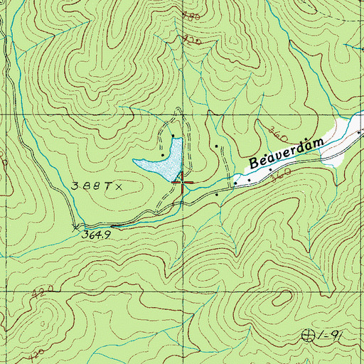 Topographic Map of L A Hendricks Pond Dam, SC