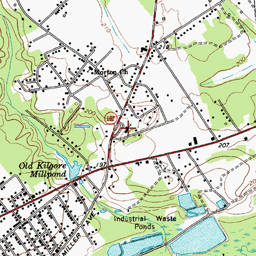 Topographic Map of North Hartsville Baptist Church, SC
