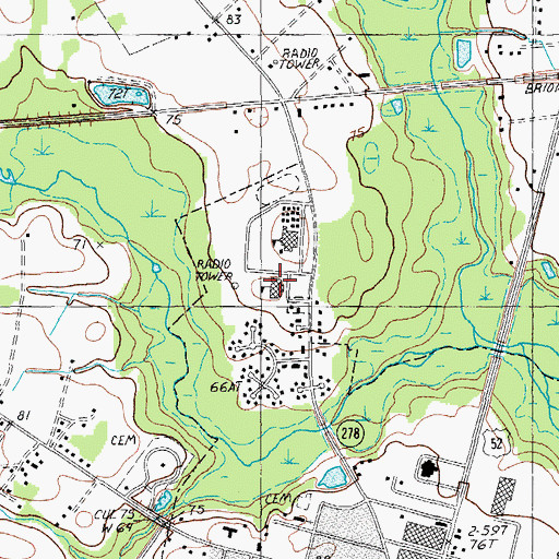 Topographic Map of Lake City Vocational Center, SC