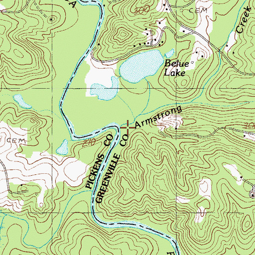 Topographic Map of Armstrong Creek, SC