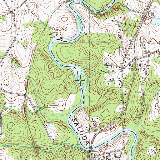 Topographic Map of Allen Shoals, SC