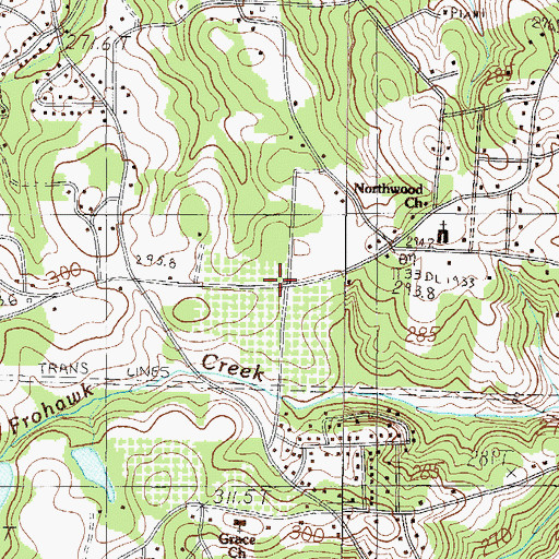 Topographic Map of Ansel School (historical), SC