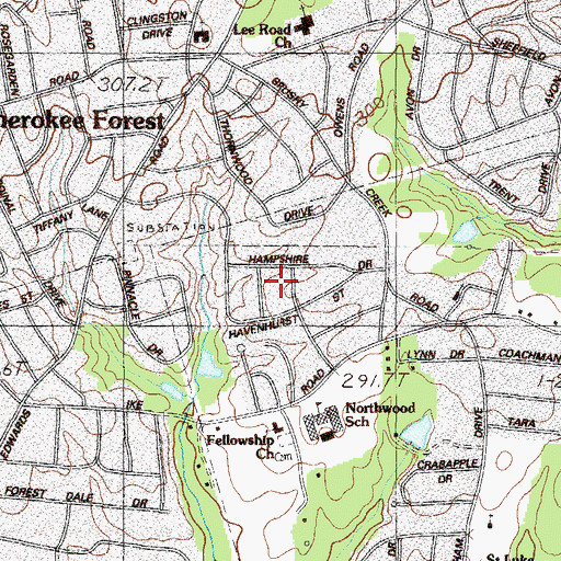 Topographic Map of Homestead Acres, SC