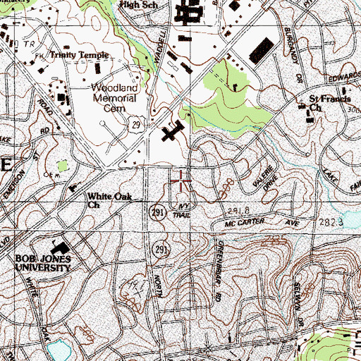 Topographic Map of Liberty Park, SC