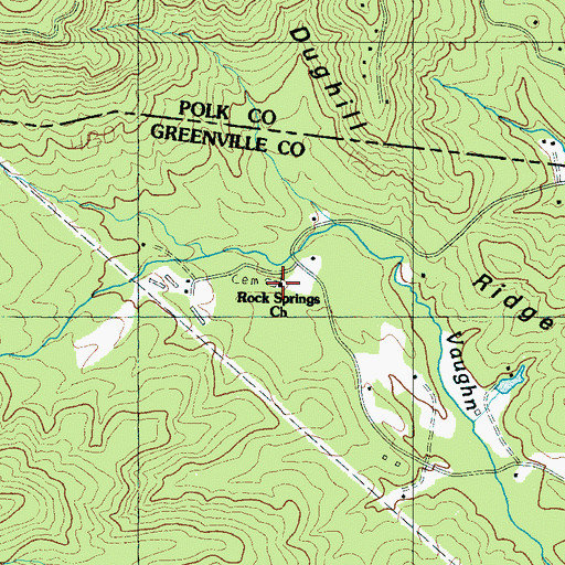 Topographic Map of Rock Springs Church, SC