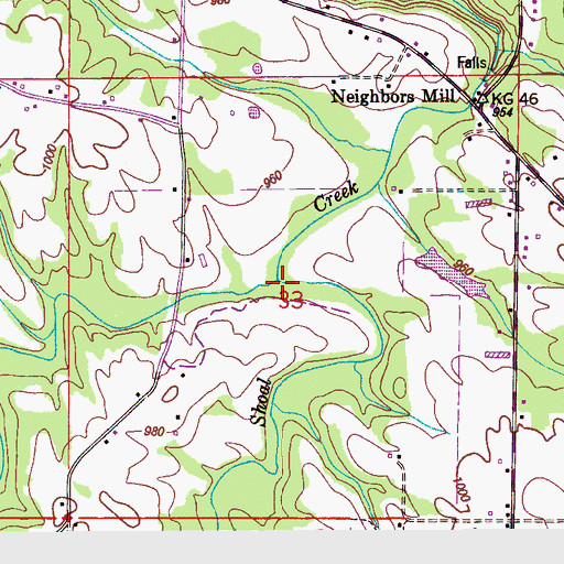 Topographic Map of Peachtree Creek, AL