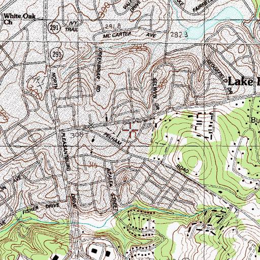 Topographic Map of Glenwood Acres, SC
