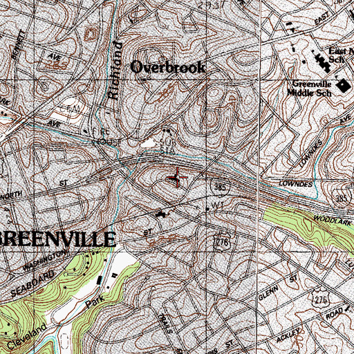 Topographic Map of Overbrook Child Development Center, SC