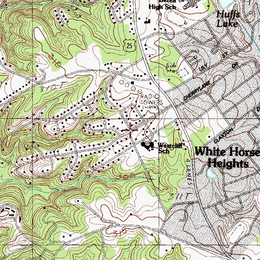 Topographic Map of Westcliffe, SC