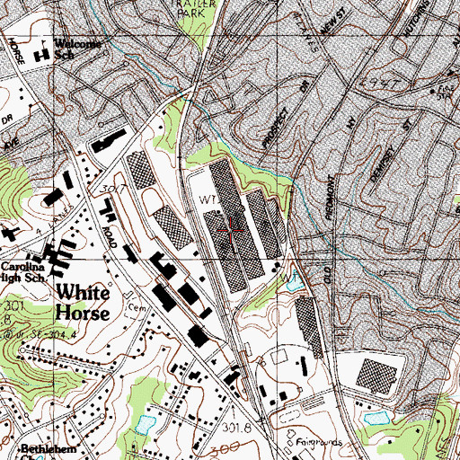 Topographic Map of White Horse Industrial District, SC