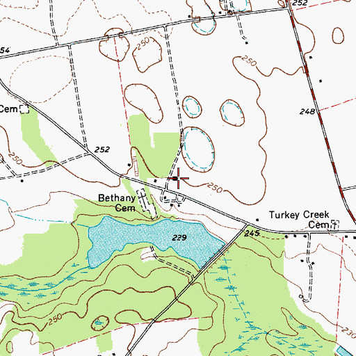 Topographic Map of Turkey Creek School (historical), SC