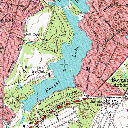 Topographic Map of Forest Lake, SC