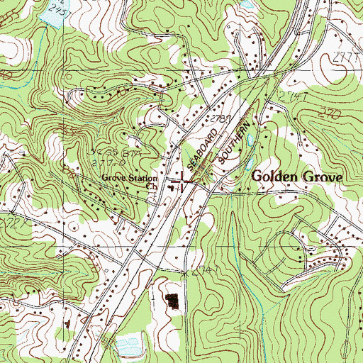 Topographic Map of Grove Station Church, SC