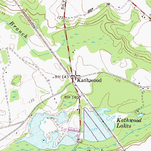 Topographic Map of Kathwood, SC