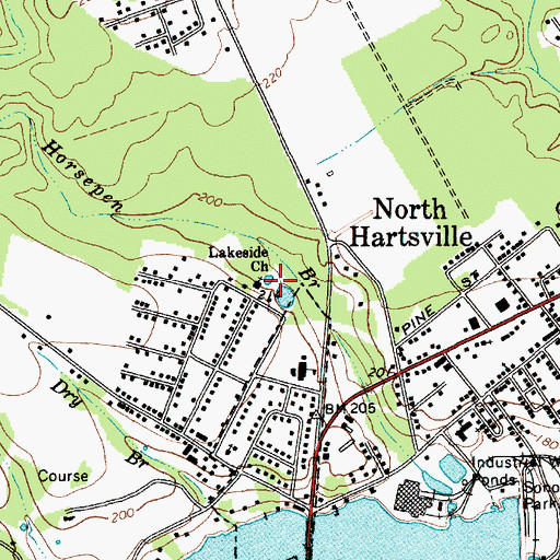 Topographic Map of Lakeside Church, SC