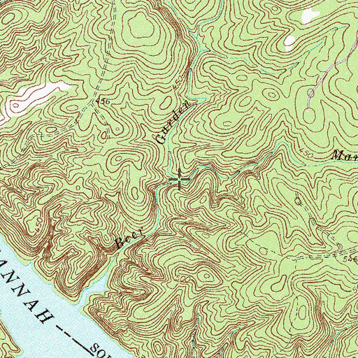 Topographic Map of Manor Creek, SC