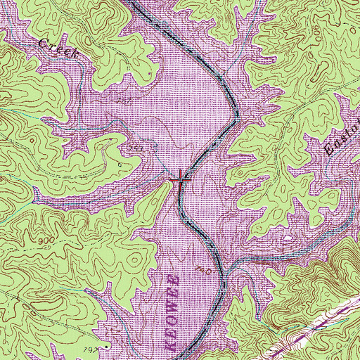 Topographic Map of McKinneys Creek, SC