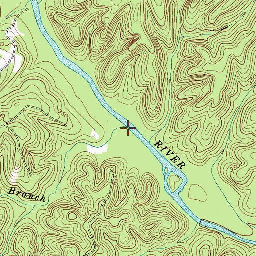 Topographic Map of Evans Branch, SC