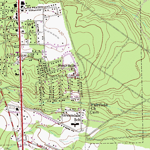 Topographic Map of Four Mile Baptist Church, SC