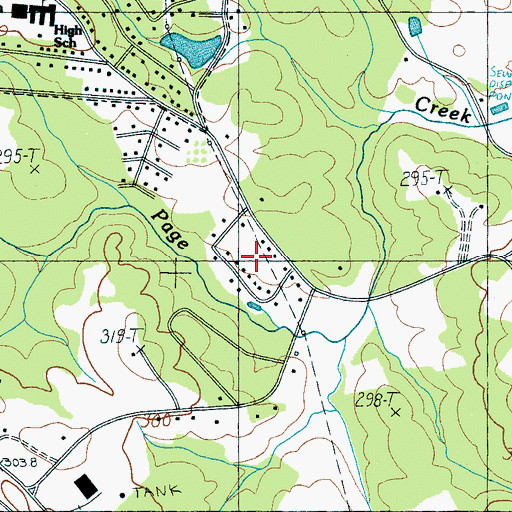 Topographic Map of Springdale, SC