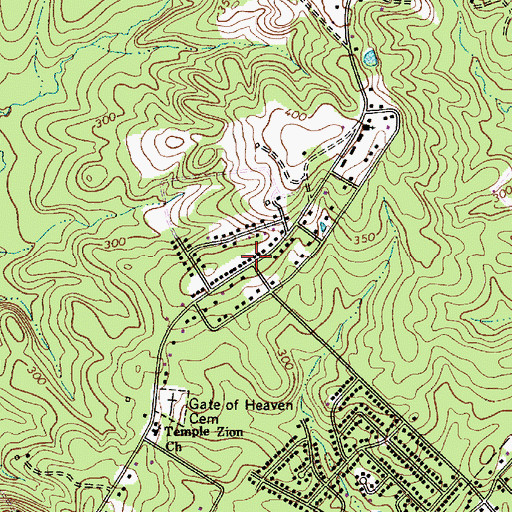 Topographic Map of Brockington Heights, SC
