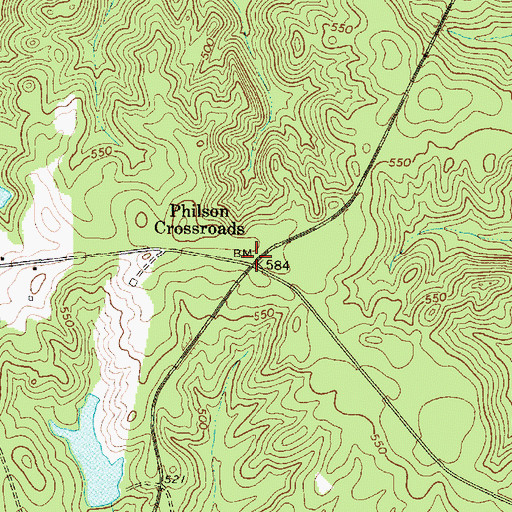 Topographic Map of Philson Crossroads, SC