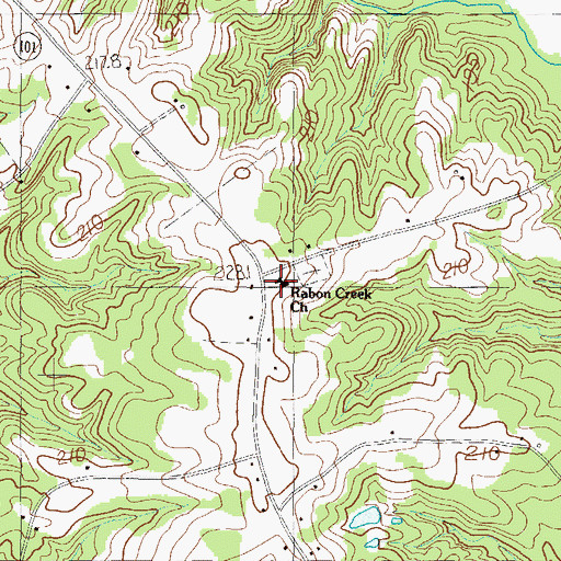 Topographic Map of Rabon Creek Church, SC