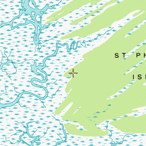 Topographic Map of Saint Phillips Island, SC