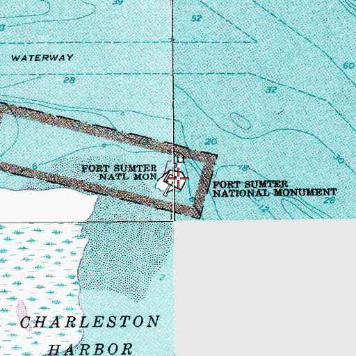 Topographic Map of Fort Sumter (historical), SC