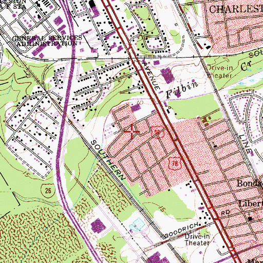 Topographic Map of Shady Grove, SC