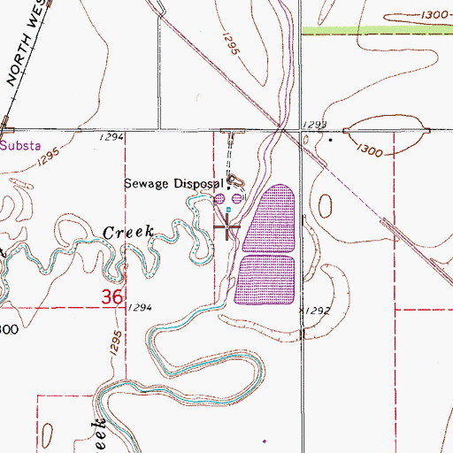 Topographic Map of Foot Creek, SD