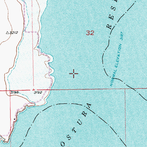 Topographic Map of Angostura Reservoir, SD