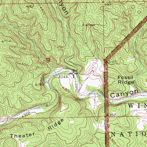 Topographic Map of Antelope Canyon, SD