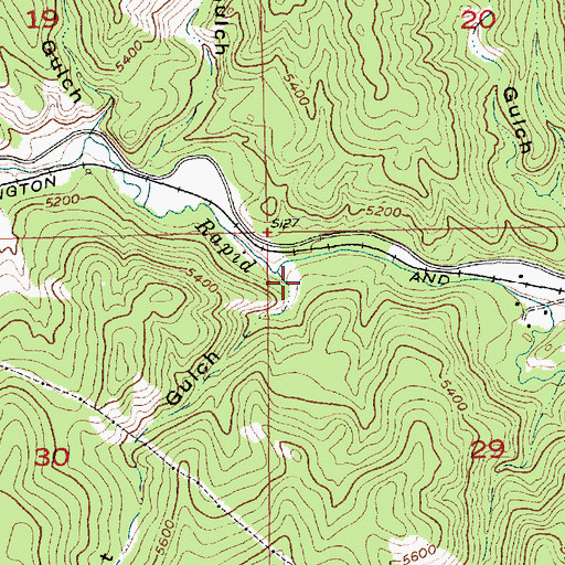 Topographic Map of Bearcat Gulch, SD