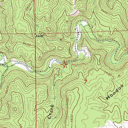Topographic Map of Crooked Creek, SD