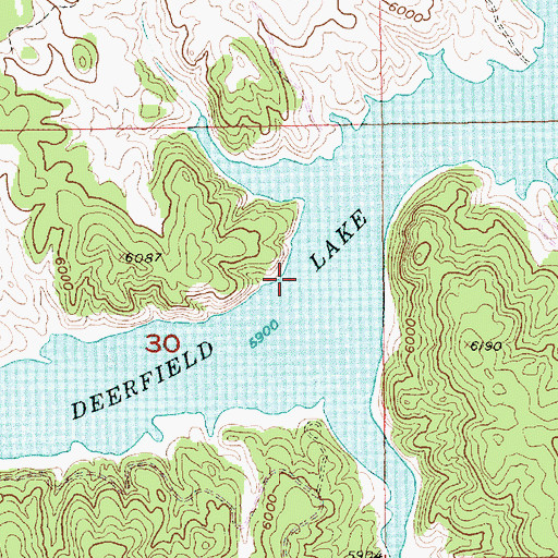 Topographic Map of Deerfield Lake, SD