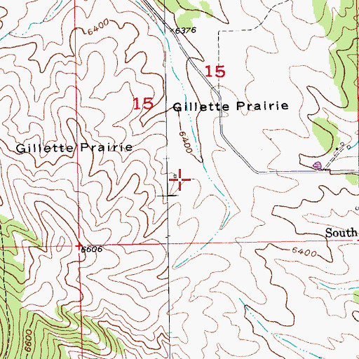 Topographic Map of Gillette Prairie, SD
