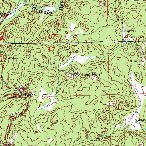 Topographic Map of Hugo Mine, SD