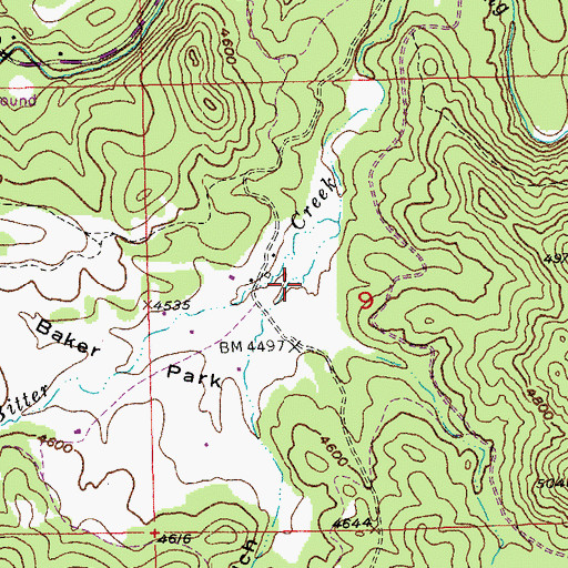 Topographic Map of Johnson Gulch, SD