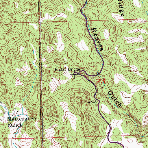 Topographic Map of Pigtail Bridge, SD