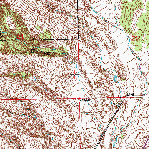 Topographic Map of Preacher Canyon, SD