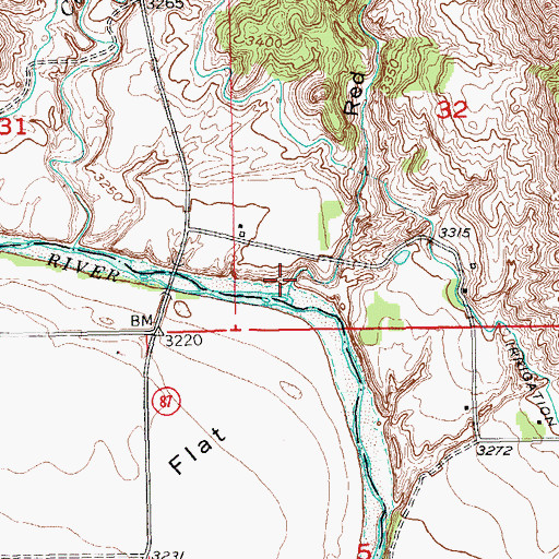 Topographic Map of Red Gulch, SD