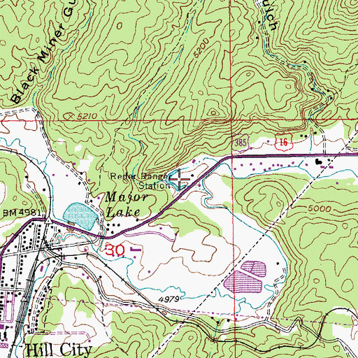 Topographic Map of Reder Ranger Station, SD