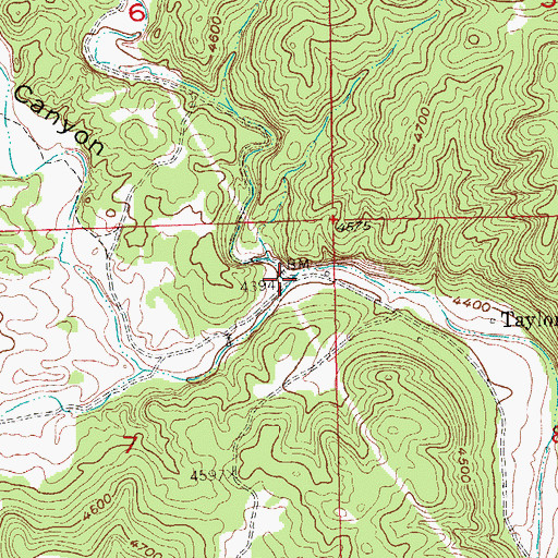 Topographic Map of Shirttail Canyon, SD