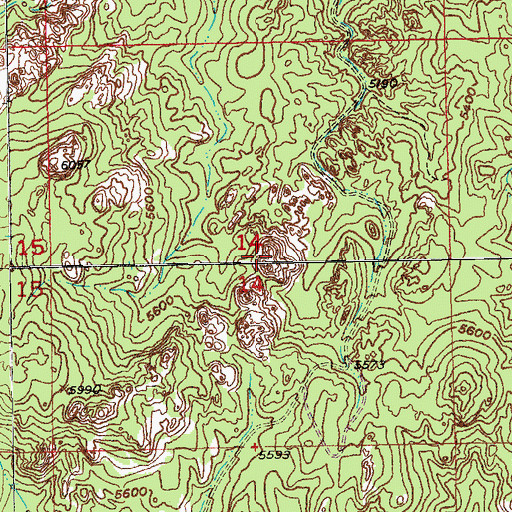 Topographic Map of Willow Creek - Rushmore Trail, SD