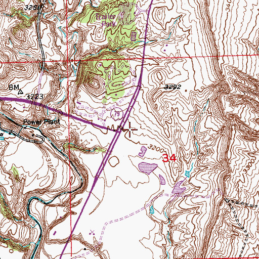 Topographic Map of Maverick Junction, SD