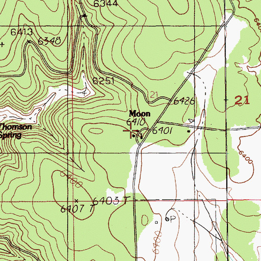 Topographic Map of Moon Campground, SD