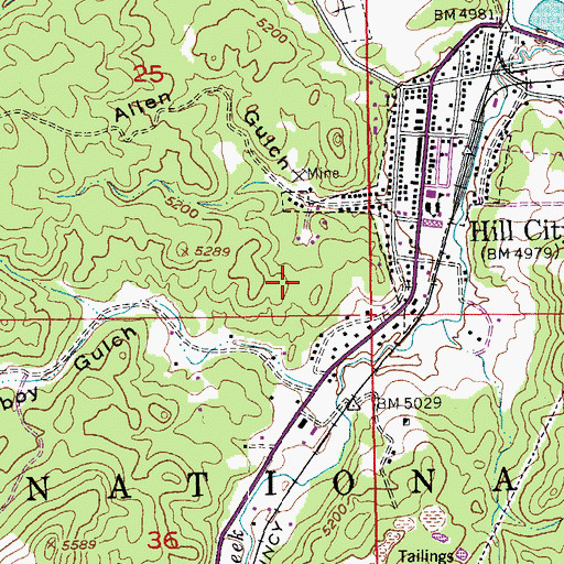 Topographic Map of Tin Chance Mine, SD