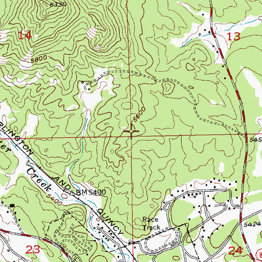 Topographic Map of Knowles Lode Claim Mine, SD