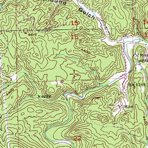 Topographic Map of Eureka Mine, SD